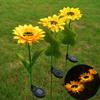 2x Outdoor Solar Power Garden Stake Lights Sunflower LED Flower Lawn Decor Lamp