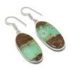 Natürlicher Chrysopras Edelstein Handgefertigter 925 Sterling Silber Ohrring 1,89" AE-11631