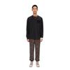 Calvin Klein Cotton Crew Neck Long Sleeve T-Shirt Men Tops Space-Black J324494