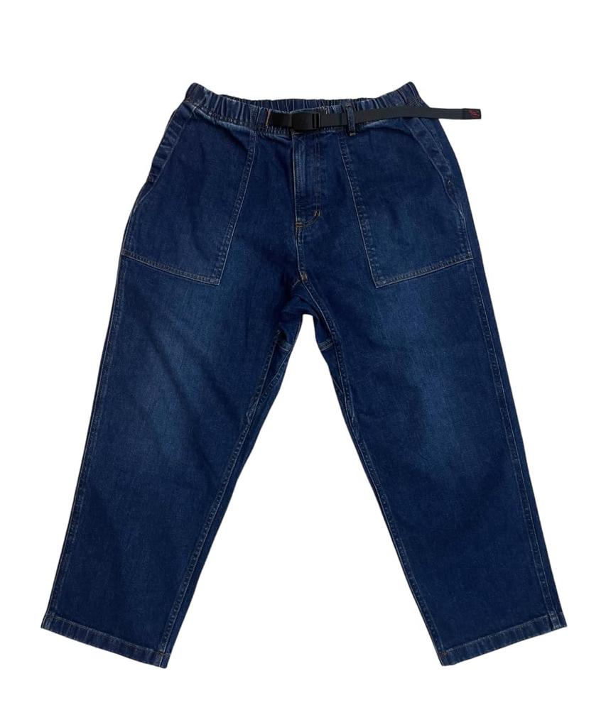 Gramicci Stretch Denim Loose Tapered Pants, 9/10 Length, G5SU-P082 (S, DARKUSED)