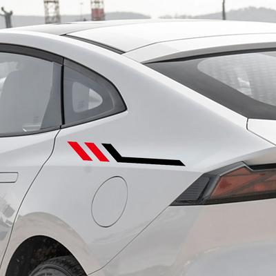2 Pezzi Adesivi Carrozzeria Auto Ala Laterale Fai da Te Decalcomanie Vinile Decorazione Modifica Adesivi Marcatori Coda Esterno Auto Accessori Universali