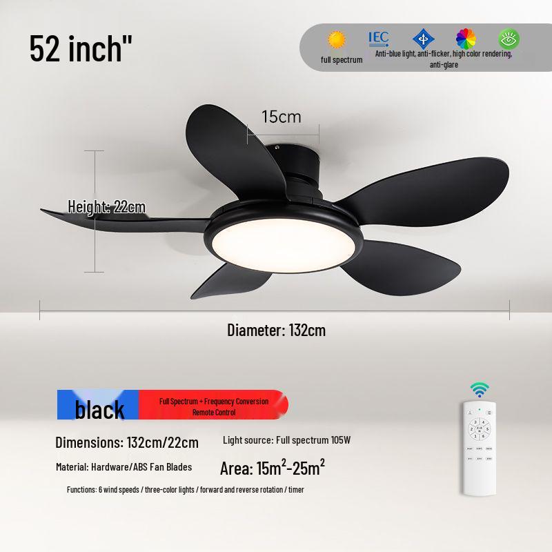 2024 High-Power Ceiling Fan with Integrated Chandelier for Bedroom, Dining, and Living Room