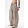 Old Money Stil Leinenimitat Weite Hosen Herren Sommer Neu Locker Fallend Gerade Hosen Herren Faul Lässig Hosen
