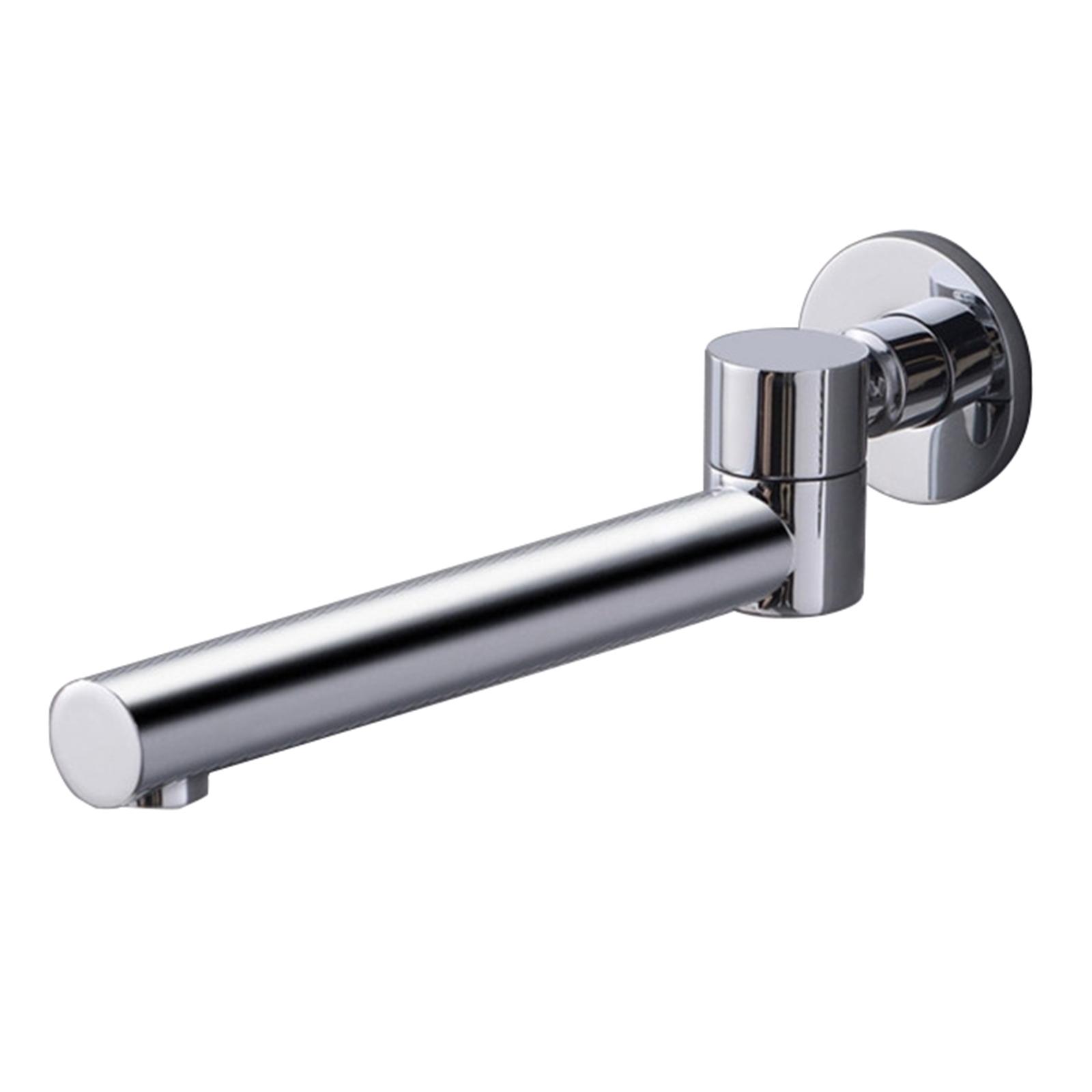 

Brass Faucet Outlet Wall Mounted Basin Tap Spout Bathtub Shower Faucet Free Rotate Round Square Folding Spout Chrome B