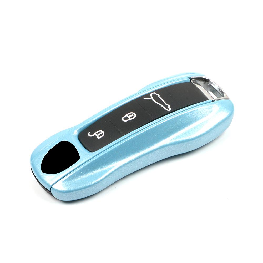 Ice Crystal Blue Replacement Shell for Porsche Taycan, 911, Panamera, Macan, Cayenne, 718 Keys