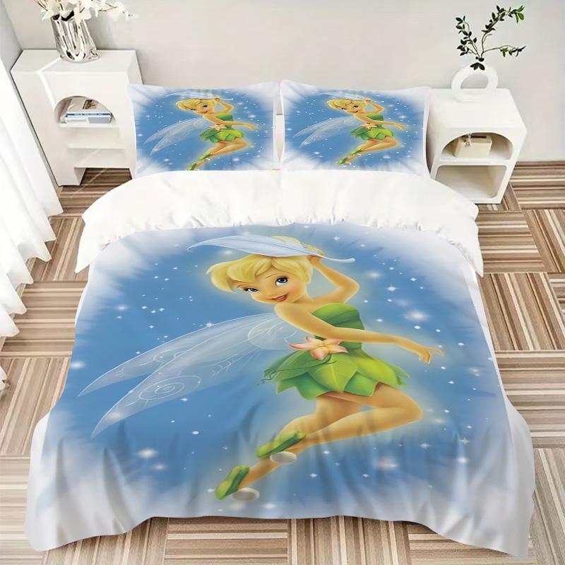 Tinkerbell'S Magical Flight Print 3Pcs Bedding Setduvet Cover With 2 Bedropillowcase Home Birthday Gift