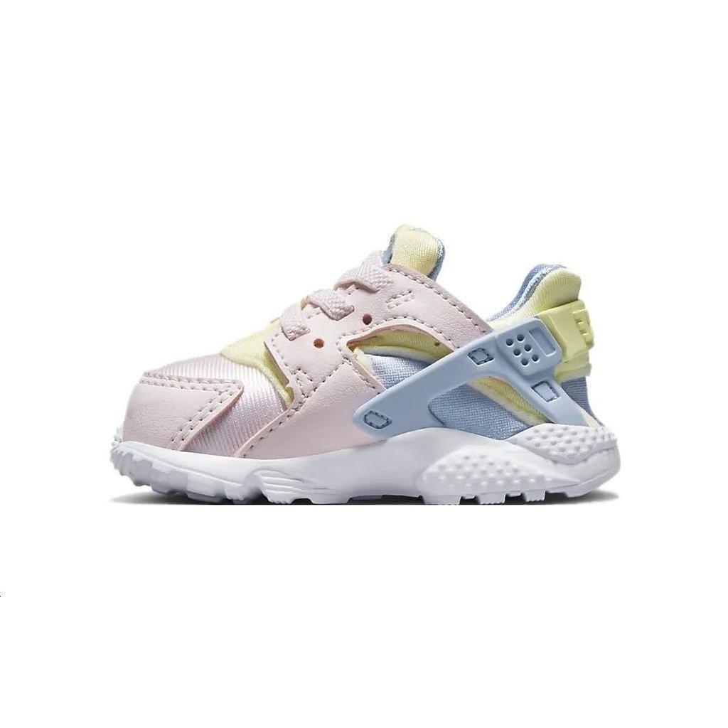 Nike Huarache Run TD Pearl Pink Cobalt Bliss Baby Sneakers Citron-Tint White 704950-609