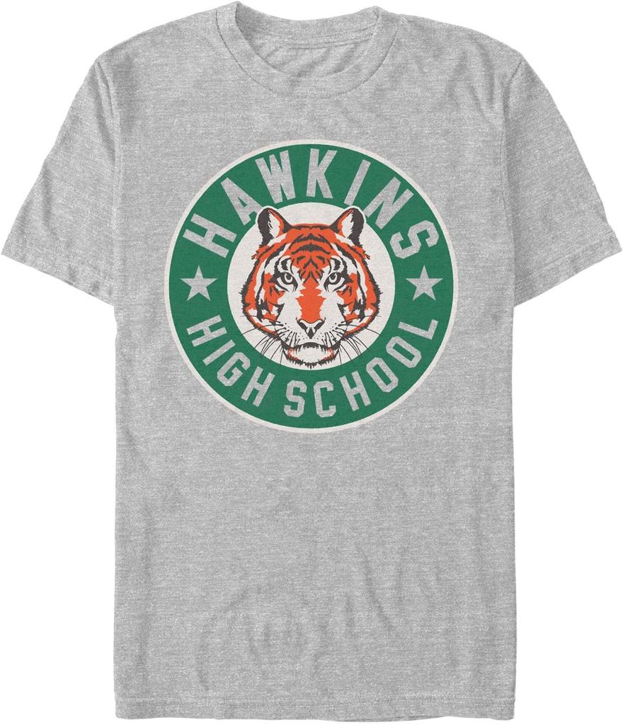 Stranger Things Men's Big & Tall Hawkins High Tiger Emblem T-Shirt