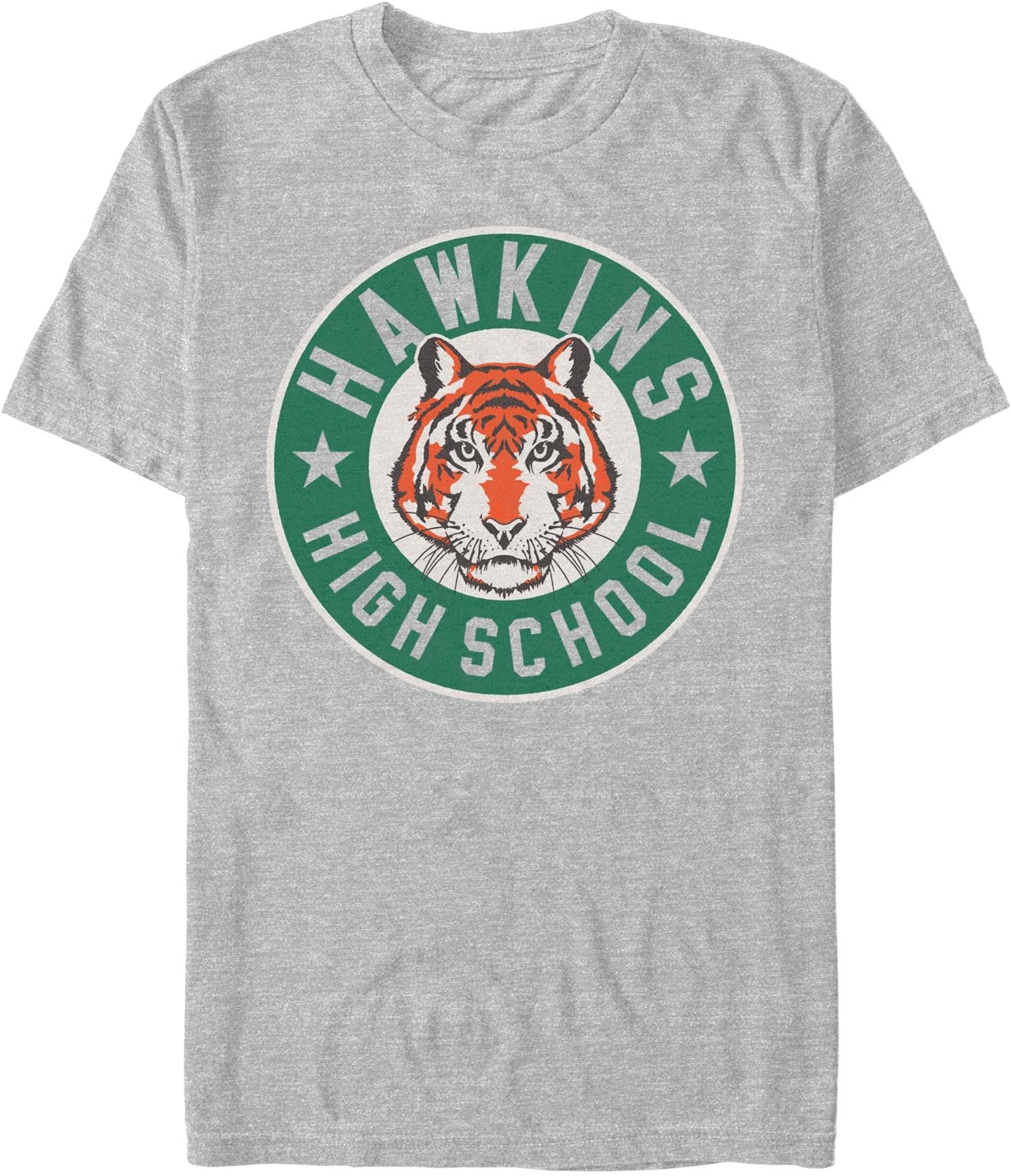 Stranger Things Men s Big & Tall Hawkins High Tiger Emblem T-Shirt 4XL