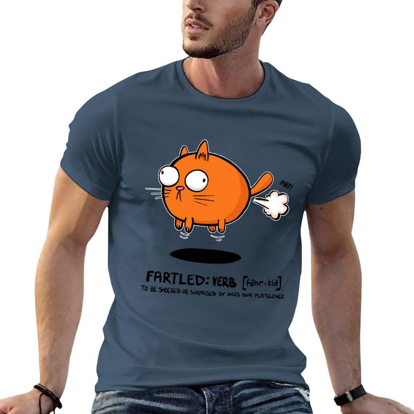 Fartled Tshirt Casual Loose Fit Short Sleeve Tshirt S