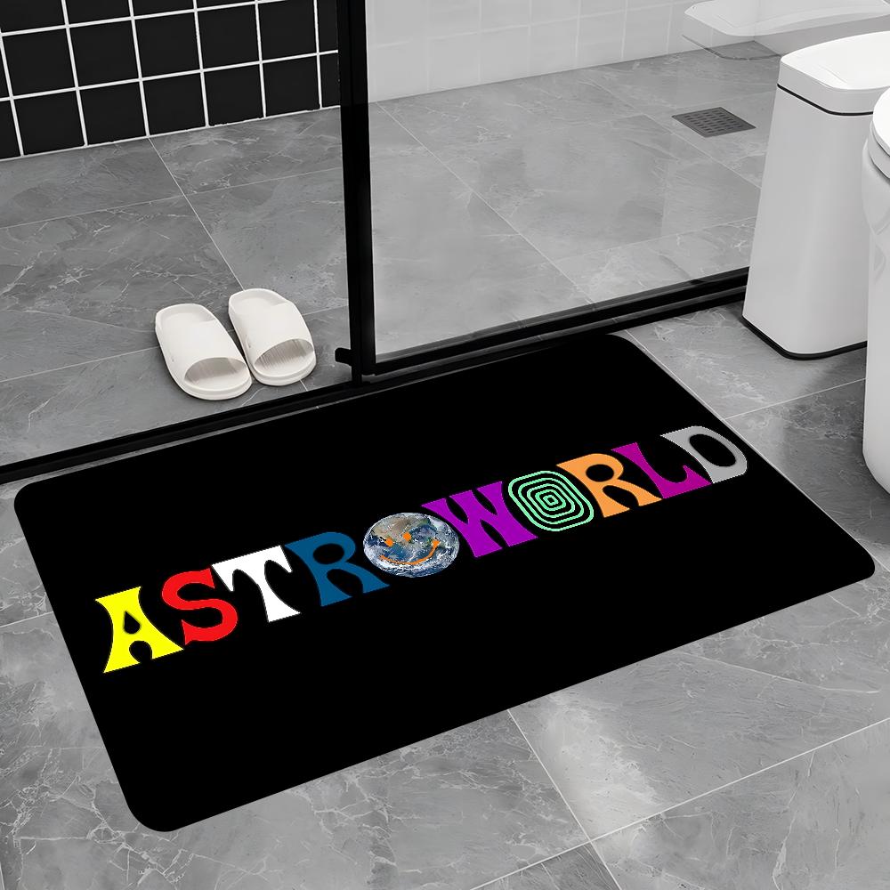 Travis Scott Astroworld Rohožky do místnosti Protiskluzové Absorbující vodu Dlouhá pruhovaná podložka Rohožka do ložnice Vítejte Rohožka před dveře