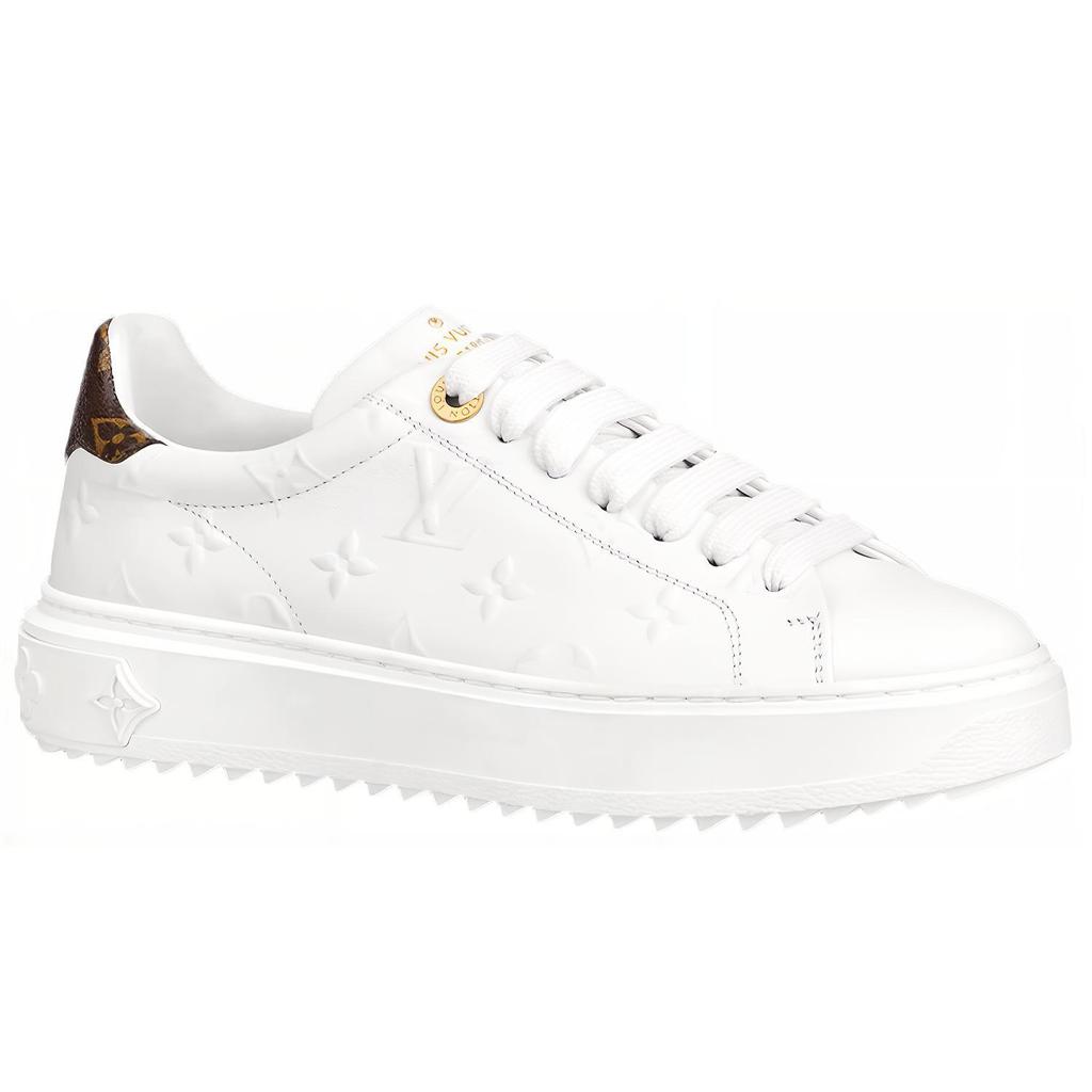 LOUIS VUITTON Time Out Sneakers 'White With White Monogram' Women's 1A9HBT