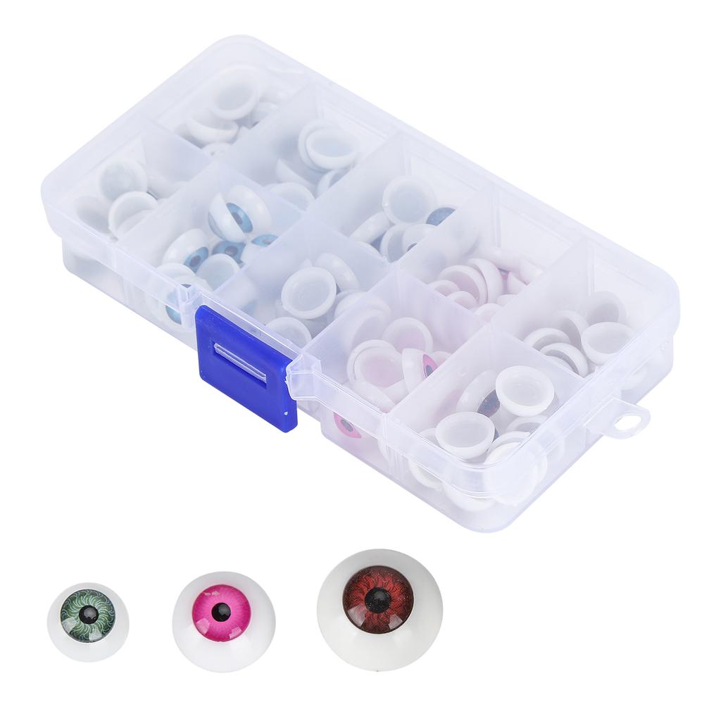 Doll Eyeballs Half Round Plastic Eyes Colorful DIY Bear Crafts Materials Halloween Accessories