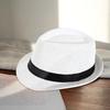 Fashion Sun Hat Unisex British Style Outdoor Straw Beach Hat for Men Women Summer Sun Protection Wide Brim Hat