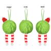 Christmas Rolling Ball Pendant: Fluorescent Green Faux Balls