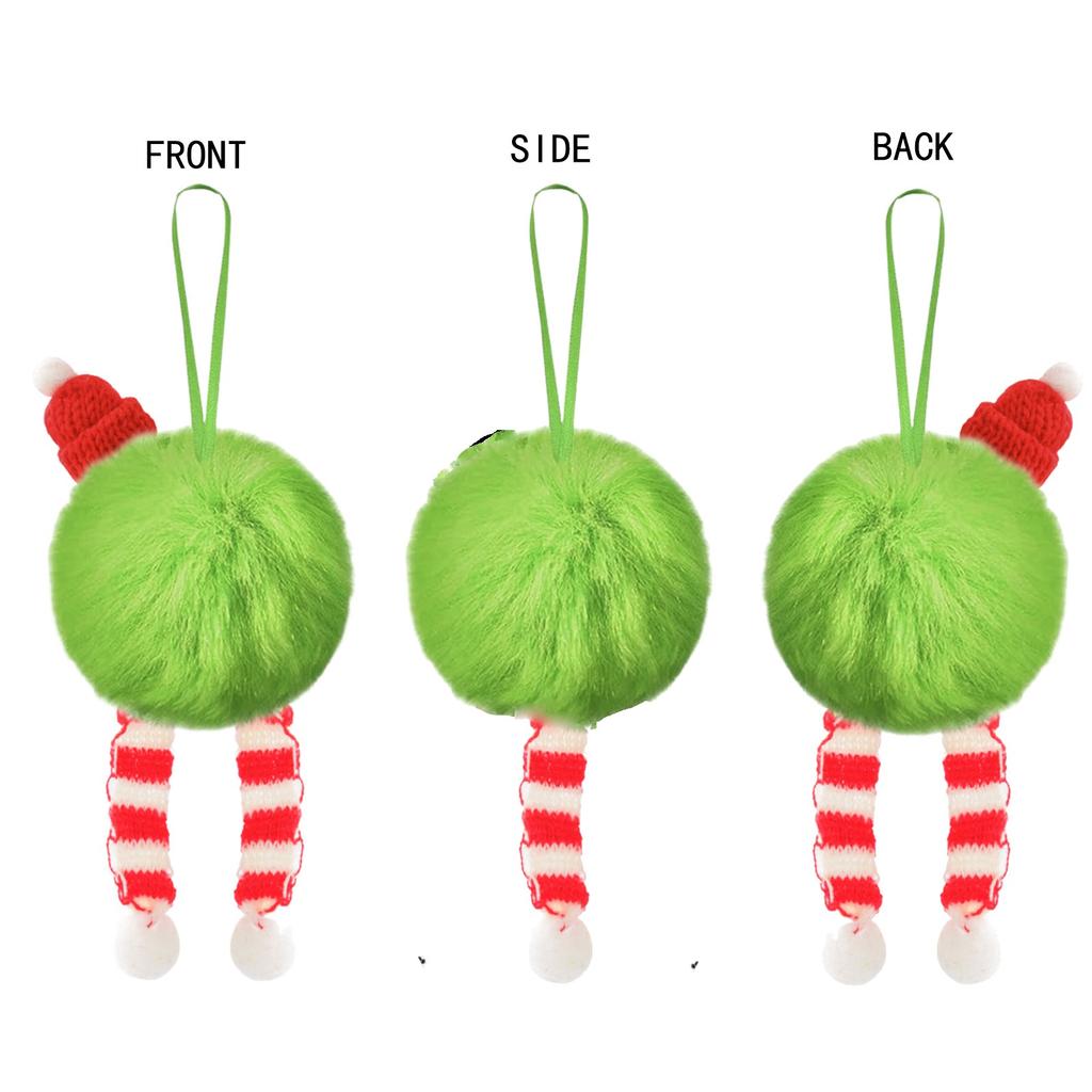 Christmas Rolling Ball Pendant: Fluorescent Green Faux Balls
