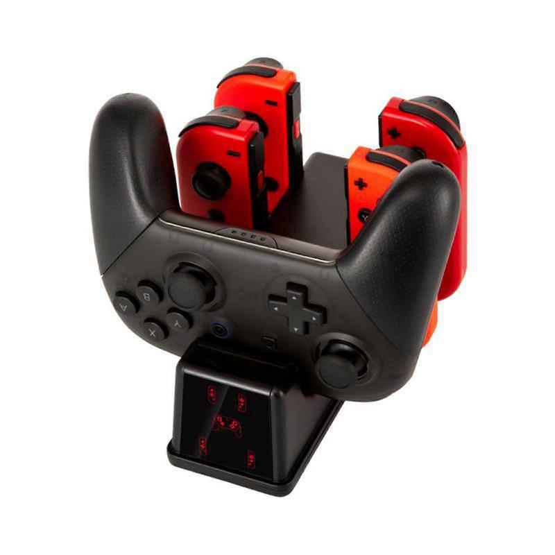 Fast & Safe Charging Dock 4 In 1 Joy Con Charger For Switch Controllers