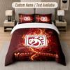 Custom Bedding Set Ipswich Town Pattern, Print Name Text 1 Duvet Cover plus 2 Pillowcases Home Textile