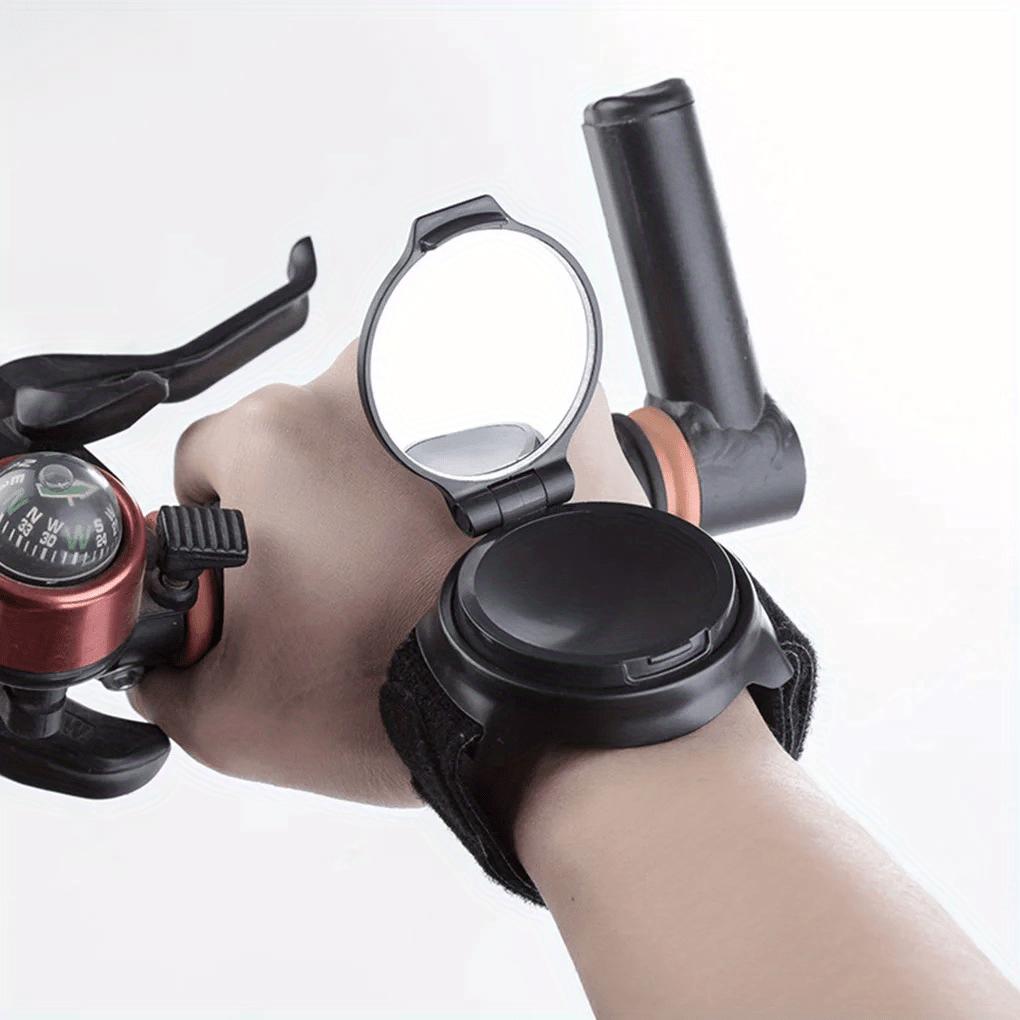 [Rotatable Bicycle Mirror] 360-Degree Rotatable Convex Lens Bicycle Mirror | Made of Acrylic Lens, ABS Shell, Equipped with Wrist and Arm Straps