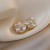 Non Piercing Magnetic Stud Earrings Round Inlaid Zircon Clip On Earrings Gauges Fashion Stud Earrings for Women Girls