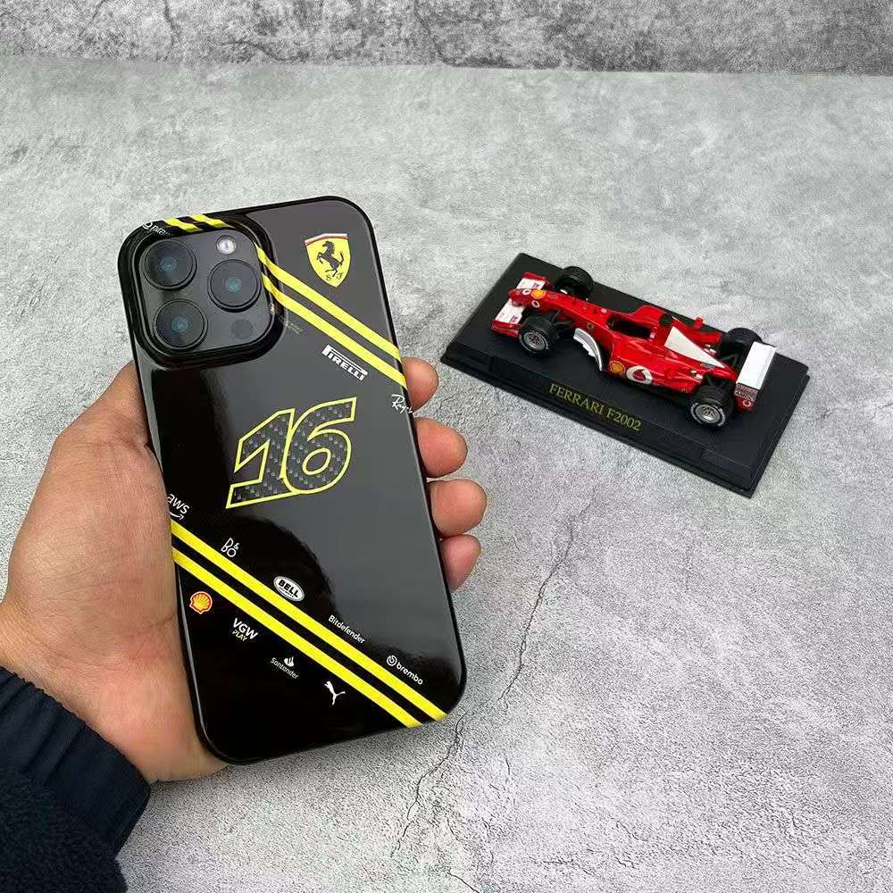 Phone Case For iPhone 16 15 13 14 12 Pro Max Mini 8 XR XS 16 Plus 15Pro MAX Phone for Ferrari Hamilton 2025 Leclerc CL16 Racing