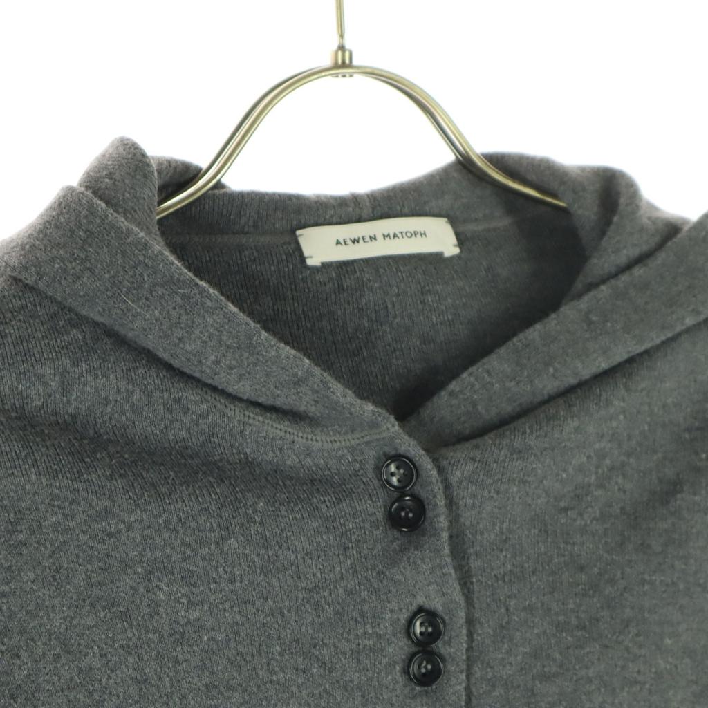 AEWEN MATOPH Long Sleeve Short Cape Cardigan F Gray Women Used