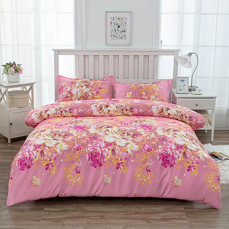 Skin-Friendly Brushed Comforter Comforter Cover Bedding Bed Sheet Futon Cover Set Four-Piece Set