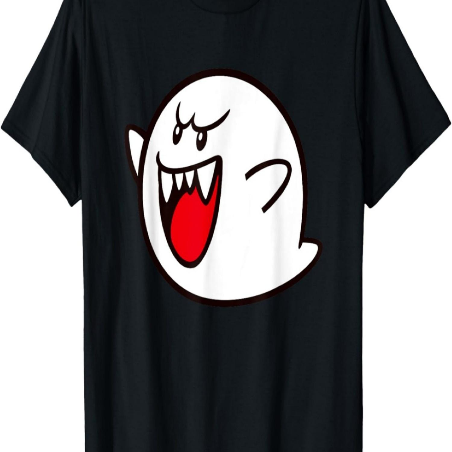 

Super Mario Boo Spooky Big Character Icon T-Shirt S чёрный