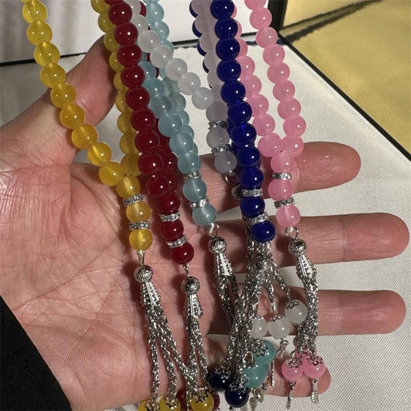 Islamic Tasbih Prayer Bead Bracelet Muslims Rosary Beaded Handchain Worship Supplies Accessory Unique Religion Eid Gift