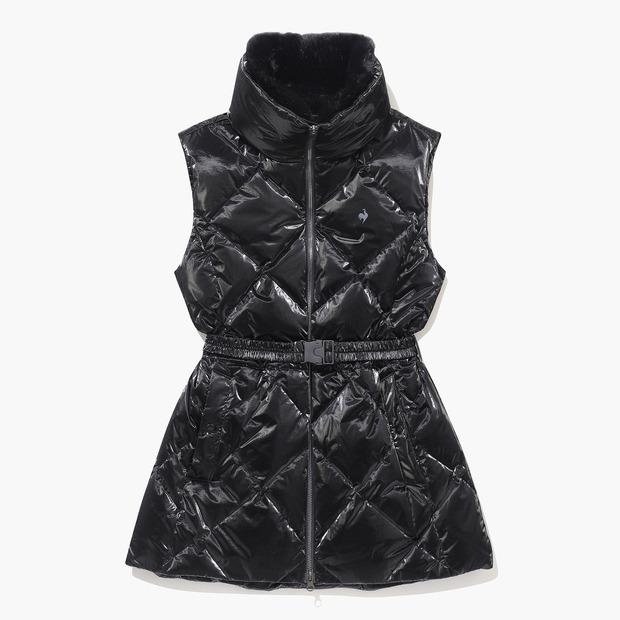 Lecoq Golf Women'S Glossy Quilted Long Full-Zip Vest (Gp422Lwvo2)