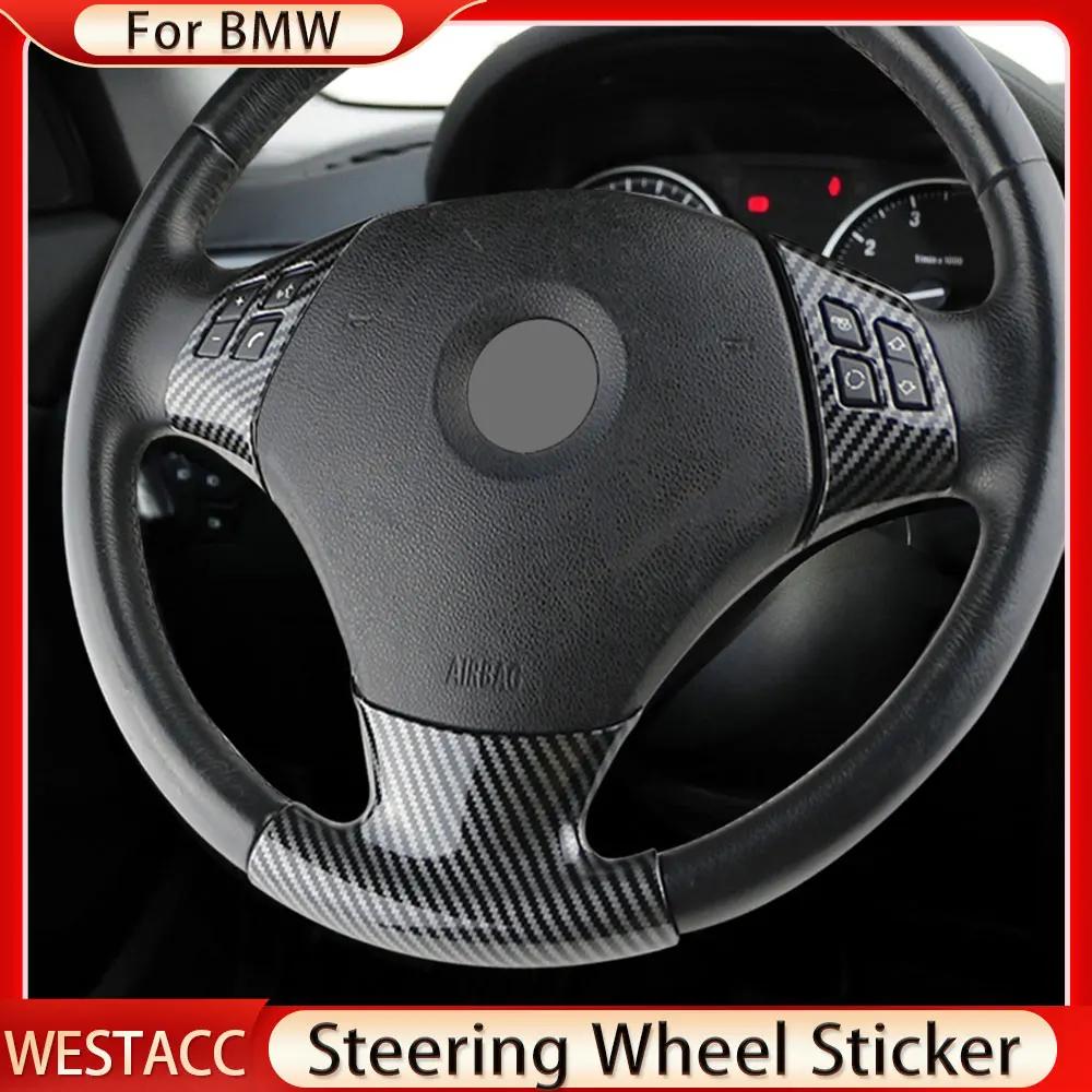 

3Pcs ABS Car Steering Wheel Panel Sticker Cover Trim for BMW 3 Series E90 E92 E93 2006 - 2012 X1 E84 2010 - 2013 Accessories