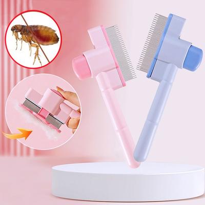 Peigne pour chien Retireur de poils pour animaux Brosse auto-nettoyante pour chien Toilettage Massage pour chiens Brosse pour chat Peignes automatiques pour poils de chat pour animaux de compagnie Acessórios