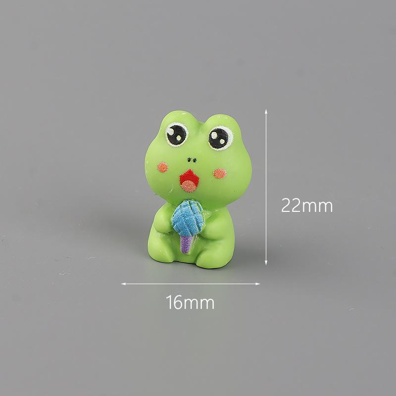 10 Stück Lustiger Feiertagsfrosch Tier Auto Dekoration Harz Handwerk Miniaturfigur Winzig Für Bonsai Mikrolandschaft Feengarten Dekoration