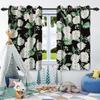 2pcs Luxury Boho Flowers Window Curtains for Home Bedroom Living Room Drakening Heat Insulation Noise Reduction Blackout Drapes