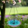 Multifunctional Bird Feeders Bath Tray with Flower Shape for Outdoor Space Lawn Feeder Bright Flower