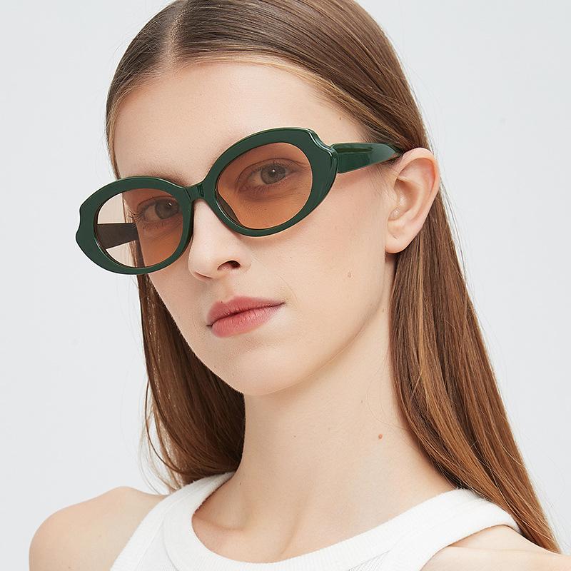 European American Style Party Sunglasses Oval Shape Anti-reflective Sun Glasses for Men Vacation Travelling Female Sunglass