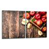 2x GLASS PROTECTIVE PLATE FOR STOVE 40x52 APPLES