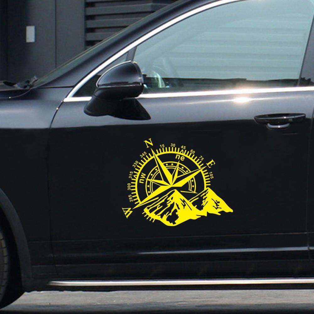 3D Car Sticker Compass Rose Navigate Mountain 4x4 Offroad Vinyl Sticker Decal Car Decal