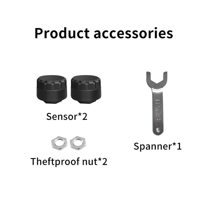 New Bluetooth External TPMS Tire Pressure BT Sensor Mobile APP Real-time Monitoring Universal for Motorcycle Car & 6-Wheel Truck