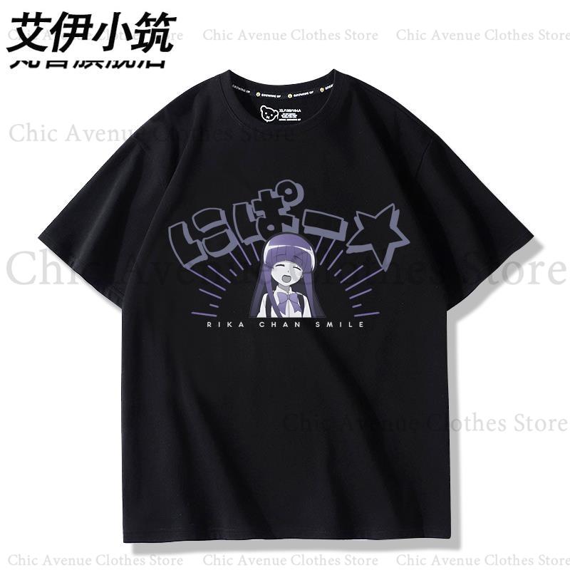 Anime Higurashi When They Cry Serie Furude Rika Print T-Shirt Rundhals Pullover Sommer Oberteile Kurzarm T-Shirt Baumwollkleidung