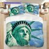 Statue of Liberty, USA Bedding, Duvet Cover, Pillowcase, Home Decoration, Birthday Gift (1 * Duvet Cover+2 * Pillowcase, Coreless)