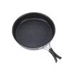 Camping Frying Pan 22cm Non Stick Coating Foldable Handle Outdoor Skillet Cooking Pan for Gas Stove Induction Cooker