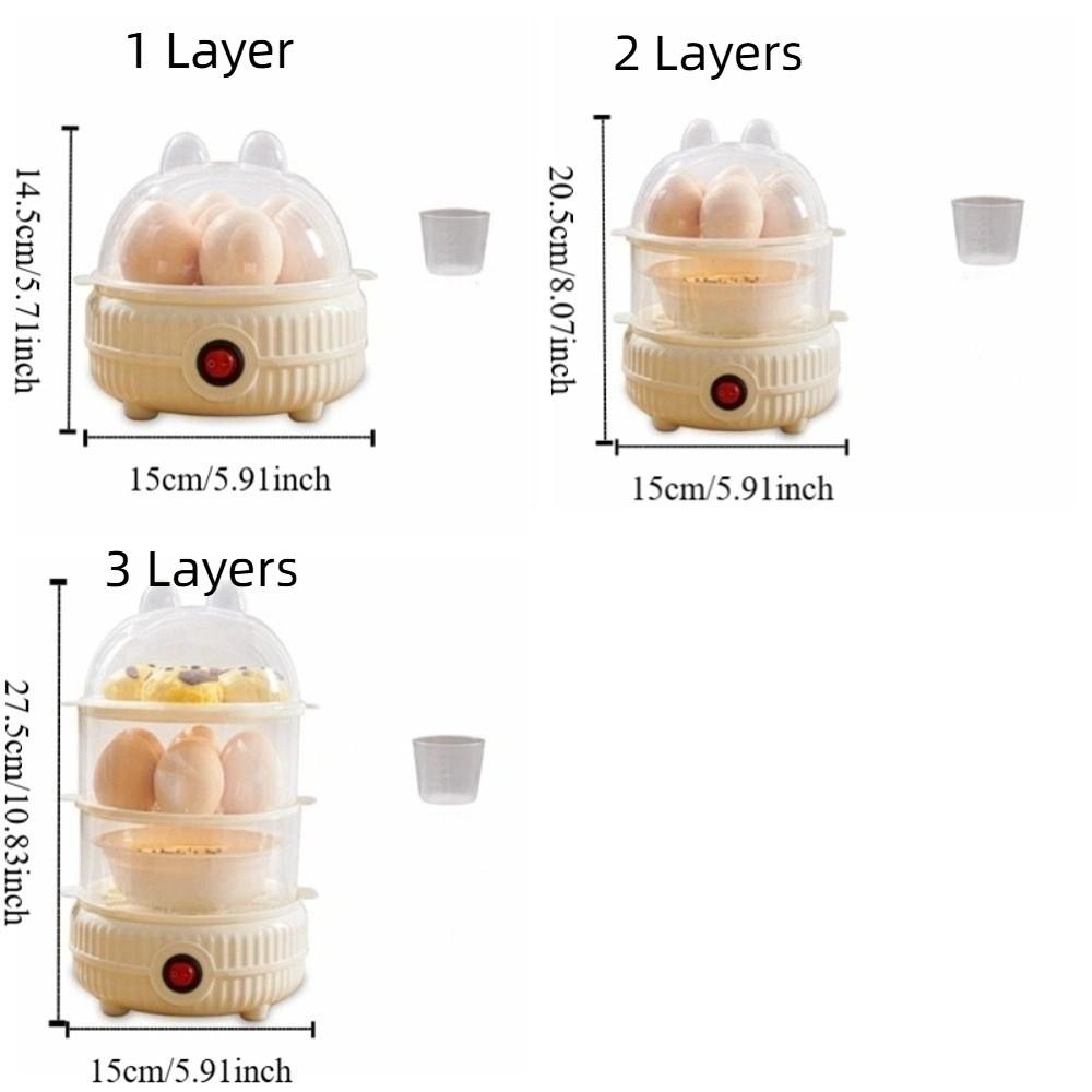 1-3 Layers Automatic Egg Steamer High Temperature Resistance Egg Boiler  Dormitory