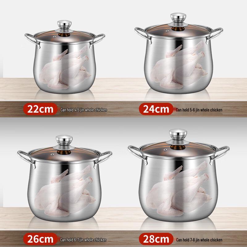 Wutuo Stainless Steel Anti-Overflow Stockpot