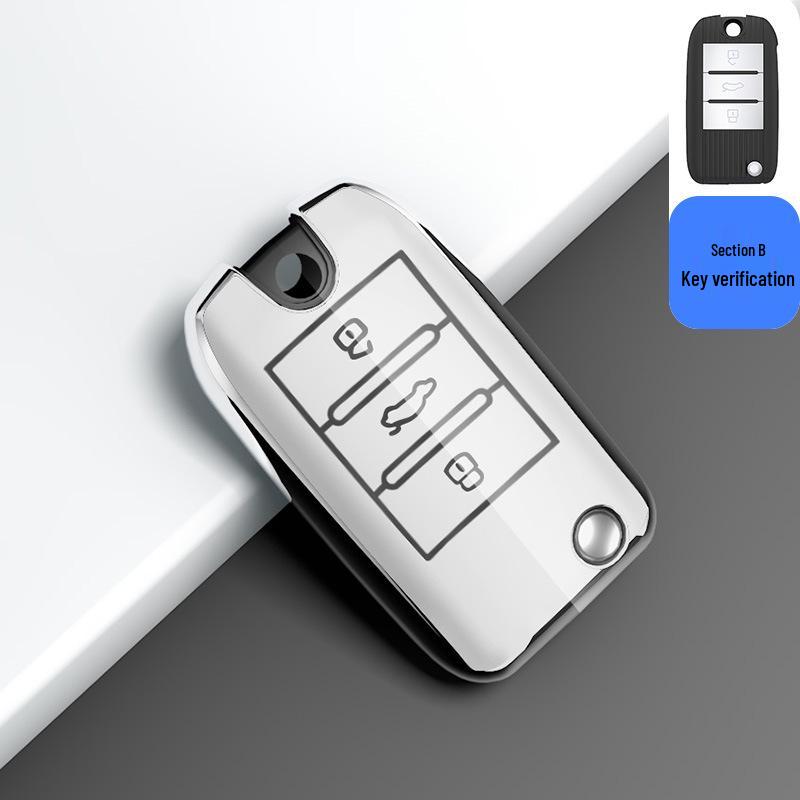 Compatible Key Case for MG 3/5/6, ZS, New Energy, HS, Rui Xing, and MG6 Pro - Third Generation Car Buckle Package