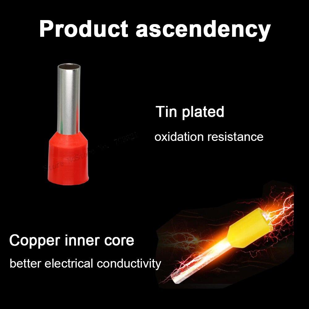 300pcs Boxed Tubular Crimp Terminals Ve European Type Cold Crimp Terminals Electrician Electrical Insulation Kits