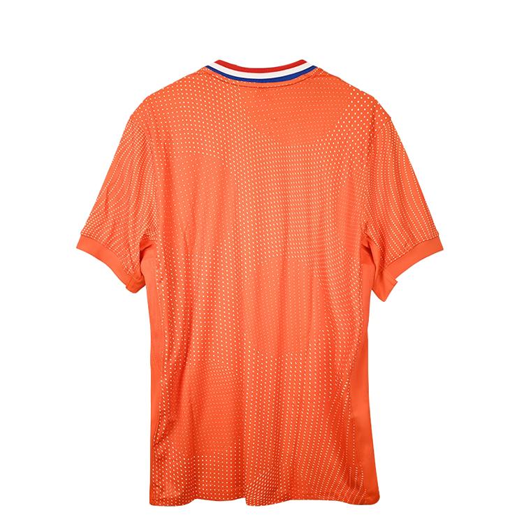 Nike Netherlands Team Home Fan Version Round Neck Fashion Soft Sports Short Sleeve Football Shirt Men Tops Orange FZ9015-819