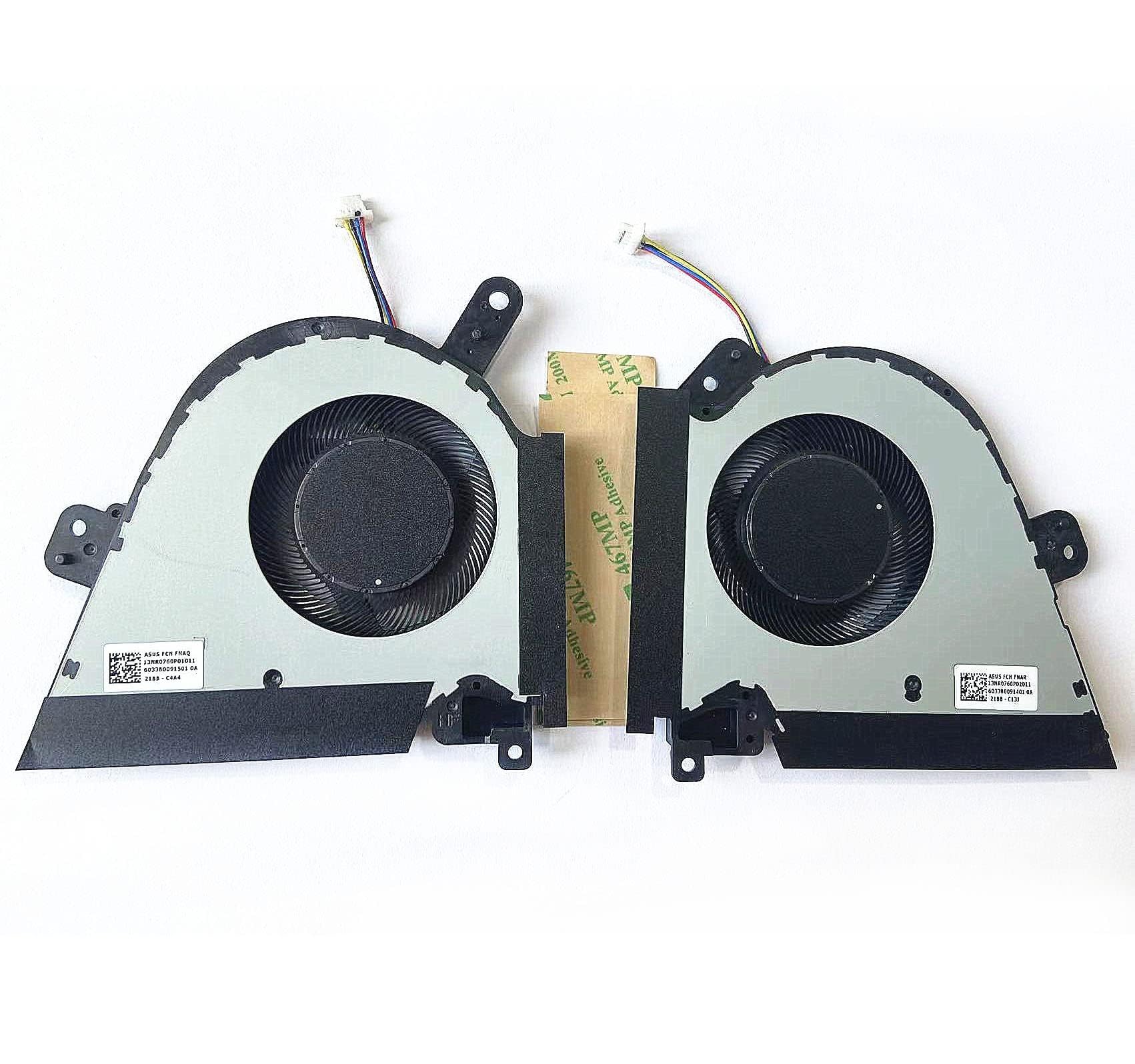 

YOCAHU Cooling Fan Replacement for ASUS TUF Dash F15 FX516 FX516P FX516PR Air RTX3070 DC12V Laptop Fan DFSCK22D05883L DFSCK221151817 FNAR FNAQ CPU+GPU