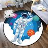 Space Universe Vector Ufo and Many Planets In Galaxy Round Bedroom Floor Mat Cosmos  solar system pattern Decoration Carpets