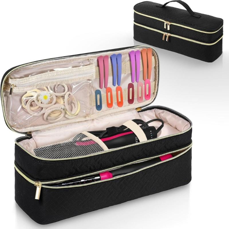 Portable Padded Organizers Bag For Blow Dryer Brushes And Accessories Ideal Travel Companion Delicate Design
